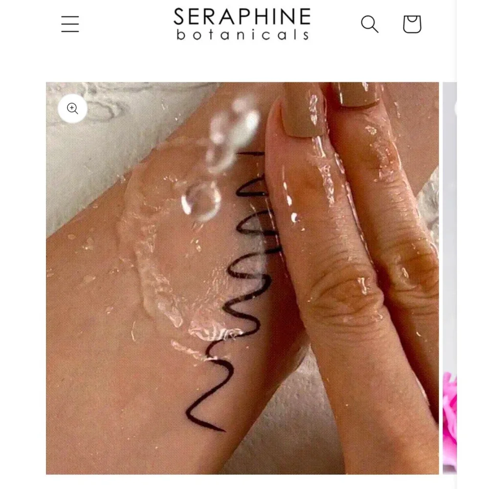 NEW Seraphine Botanicals Liquid Coal Water Resistant Liquid Eyeliner Black